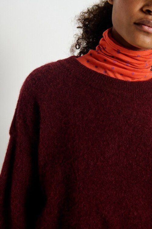 American Vintage Bordeaux Gestrickter Pullover