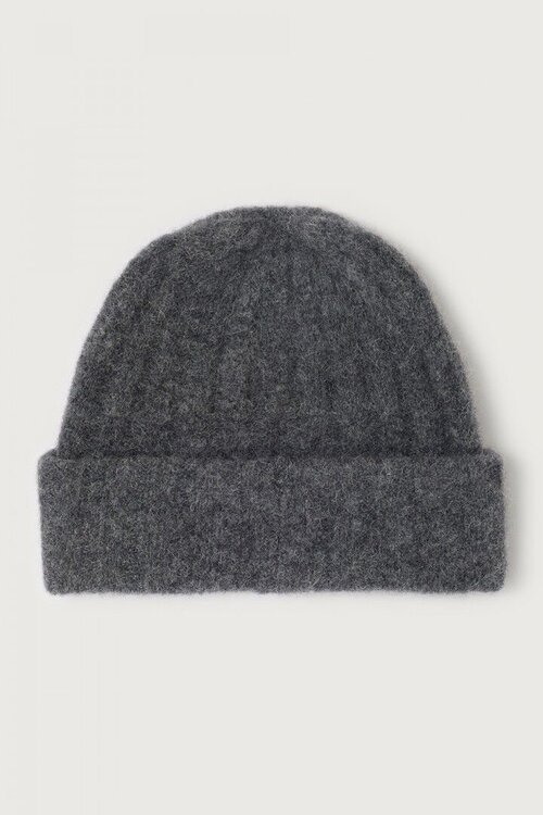 American Vintage Graue Strickmütze