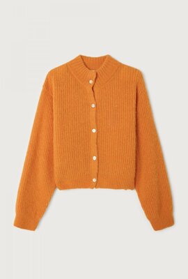 American Vintage Orangene Strickweste American Vintage Orangene Strickweste