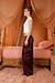 Sea Me Happy Braune Satin-Hose mit Tasche