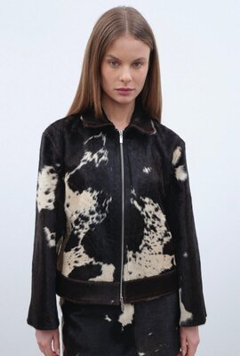 Studio AR by Arma Schwarze Quin Lederjacke aus Kuhleder