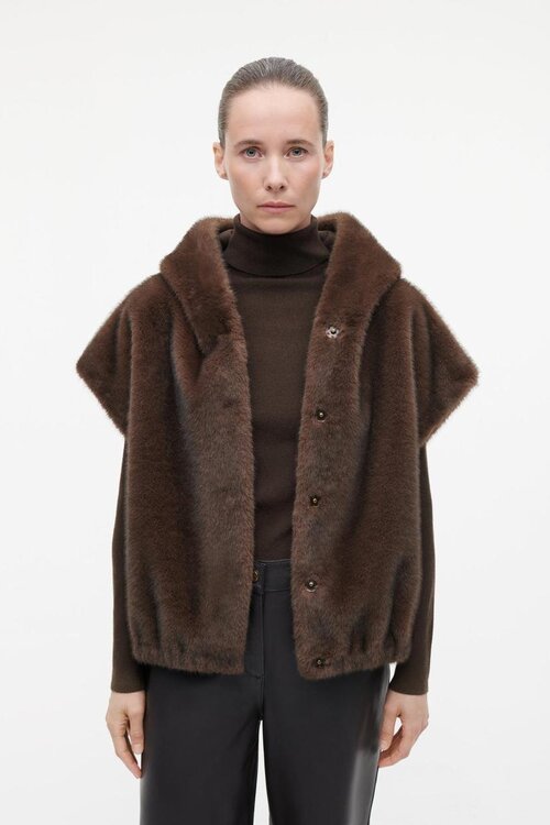 Studio AR by Arma Choco Olena Faux-Mink-Weste