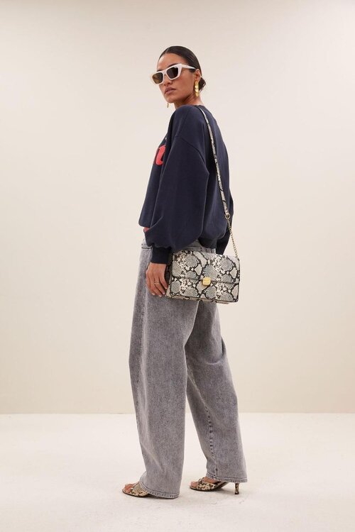 By Bar Schlangenmuster Tasche