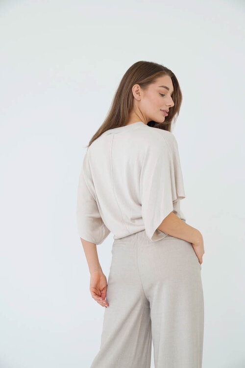 EST'SEVEN cremefarbener Pullover