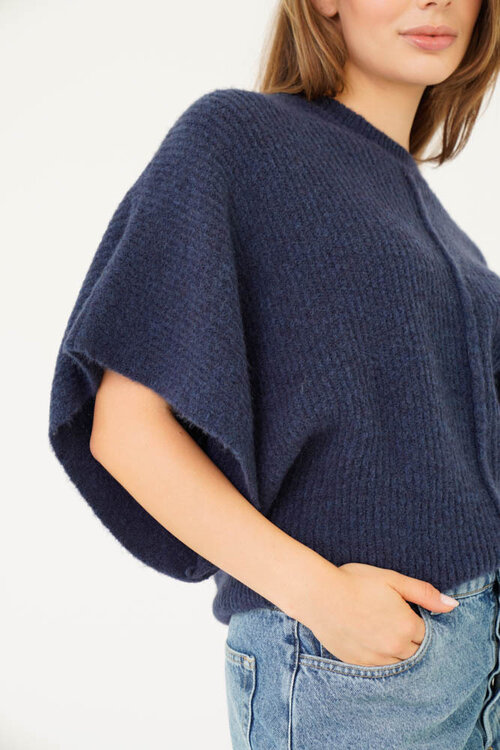 EST'SEVEN Dunkelblaue Pullover