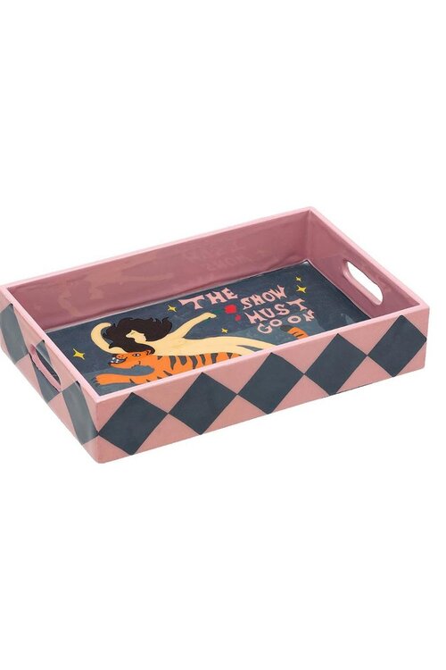 Anna & Nina Bunte The Show Must Go On Tablett