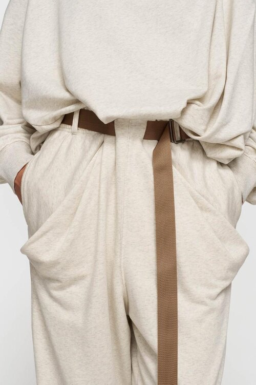 10Days Soft White plissierter Gürtel-Jogger