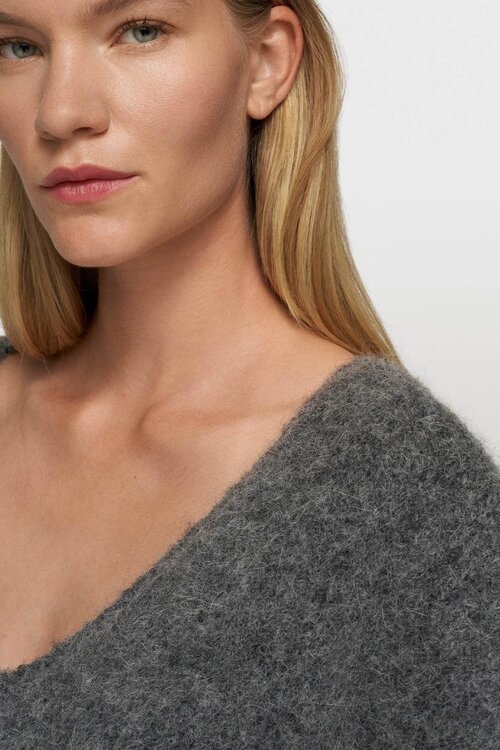 10Days Antra Melee Falten Strickpullover mit Haaroptik