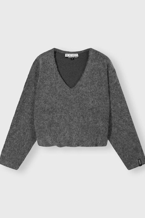 10Days Antra Melee Falten Strickpullover mit Haaroptik