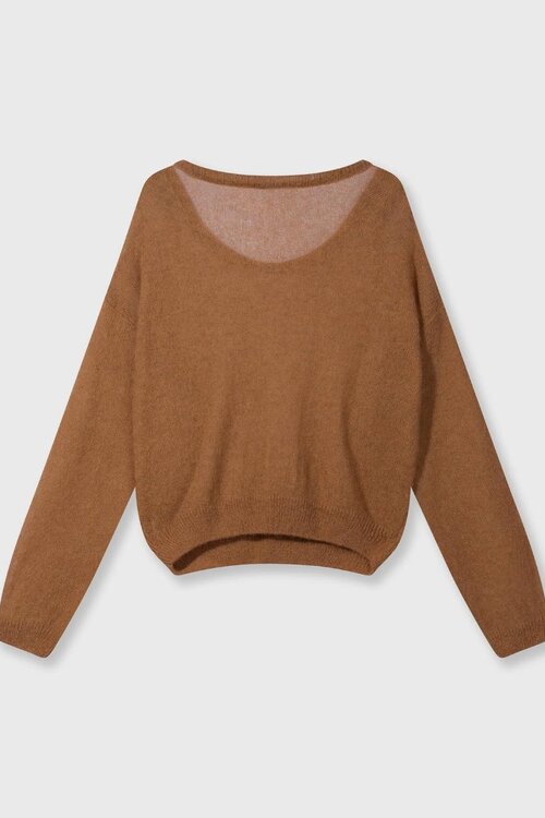 10Days Camel dünner Strickpullover