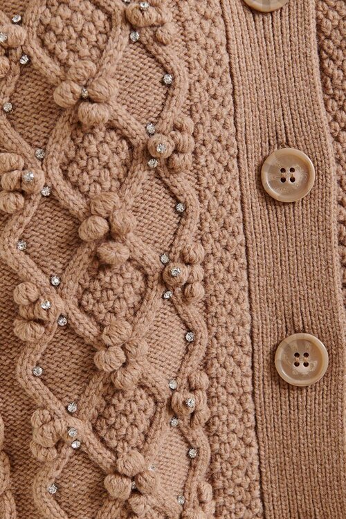 Essentiel Antwerp Camel Thinestone Weste