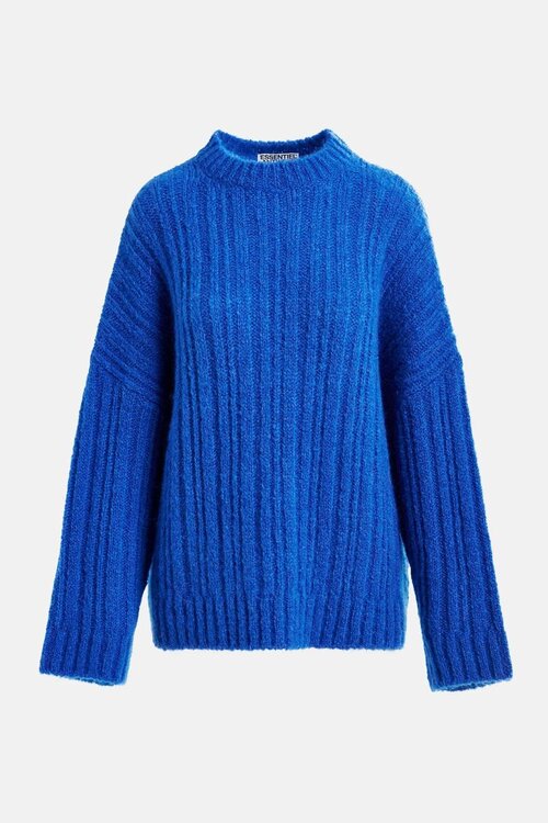 Essentiel Antwerp Blauer Pullover mit Schal