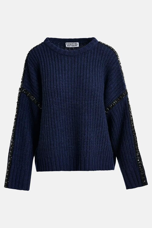 Essentiel Antwerp Indigo Verzierte Pullover