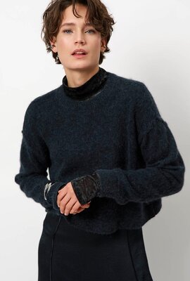 Dante 6 Dunkelgrünes Olya Samt Mesh Top