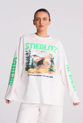 Stieglitz Weißes Pico Wide Skate Longsleeve