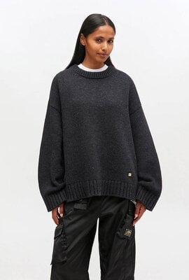 Ganni Anthrazitfarbener Pullover