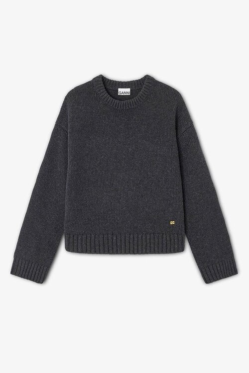 Ganni Anthrazitfarbener Pullover
