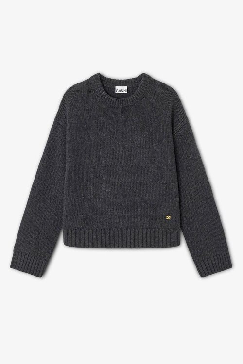 Ganni Anthrazitfarbener Pullover