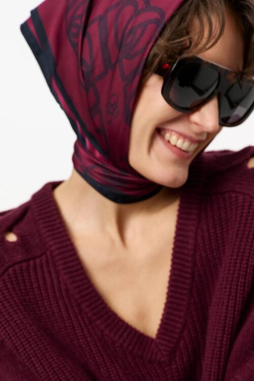 Dante 6 Bordeaux Palomo Geflochtener Pullover