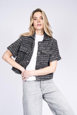EST'SEVEN Graue Kurze Jacke