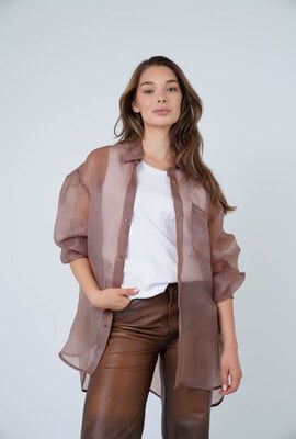 EST'SEVEN Braune Bluse