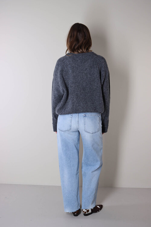 American Vintage Grauer Strickpullover