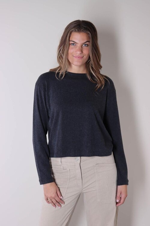 American Vintage Dunkelgraues T-Shirt