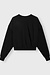 10Days Schwarzer plissierter Chiffon-Pullover