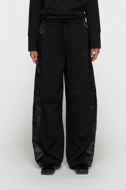 10Days Schwarze westliche Jogginghose aus Satin