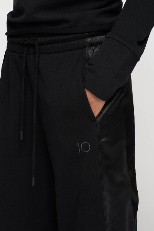 10Days Schwarze westliche Jogginghose aus Satin