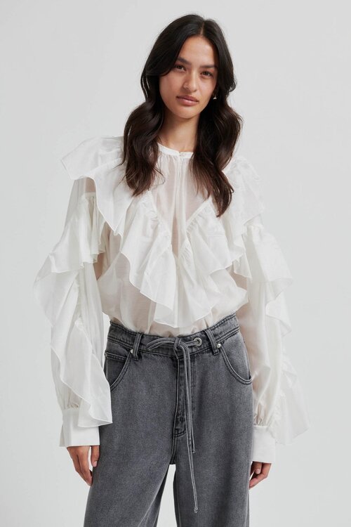Second Female Off White Friafrill Blouse