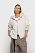 10Days Soft White Melee Statement Zip Hoodie
