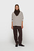 10Days ecru/wine boat neck top stripes