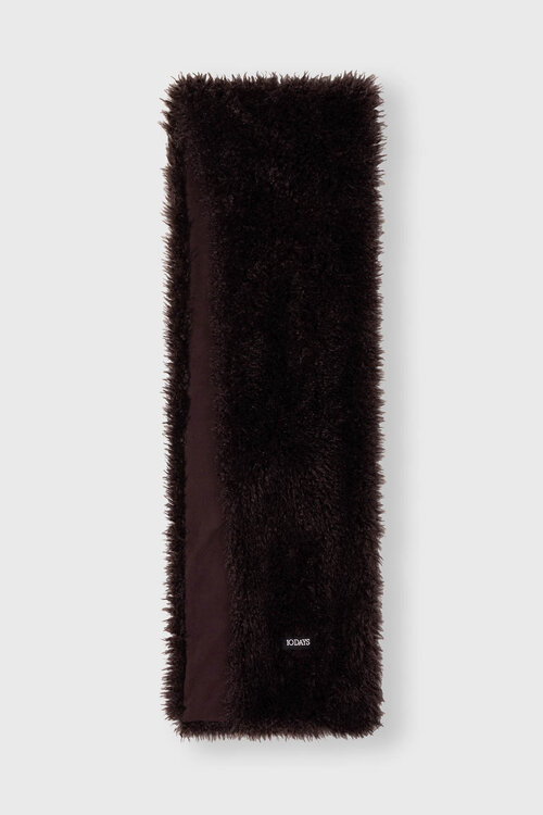 10Days Tiefweinfarbener pelziger Schal