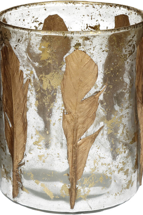 VAND. Lifestyle Goud Candel Holder Feather