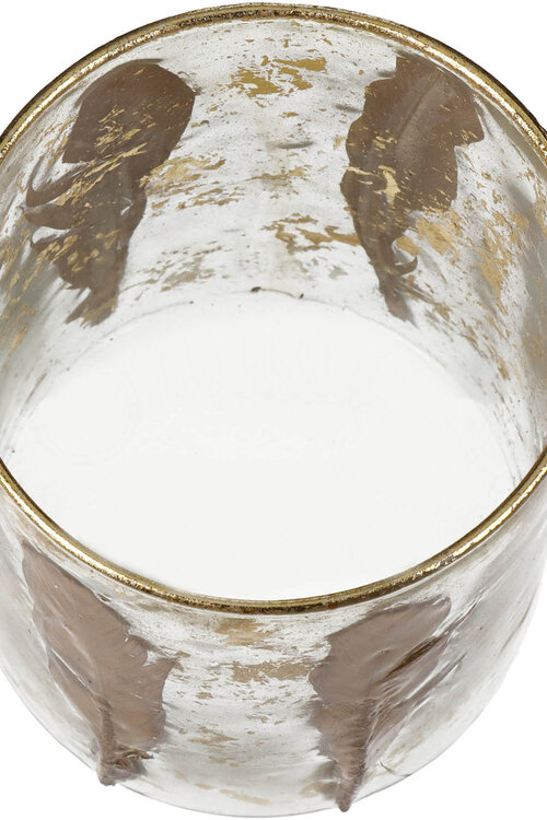 VAND. Lifestyle Goldener Kerzenhalter Feder