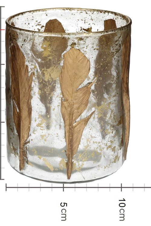 VAND. Lifestyle Goldener Kerzenhalter Feder