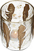 VAND. Lifestyle Goud Candel Holder Feather