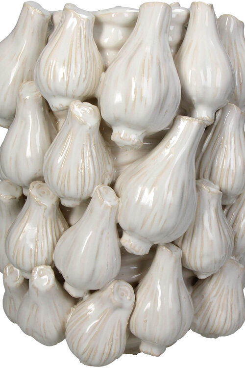 VAND. Lifestyle White Vaas Planter Garlic