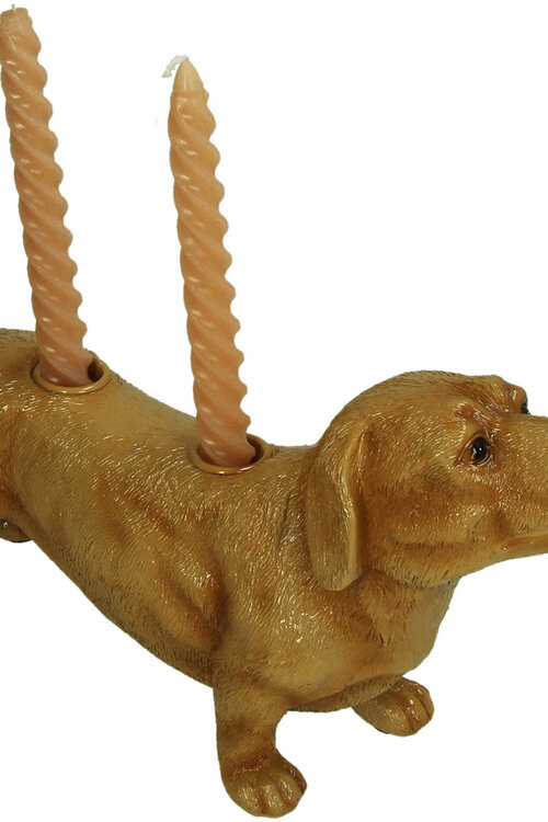 VAND. Lifestyle Braun Kerzenhalter Dackel