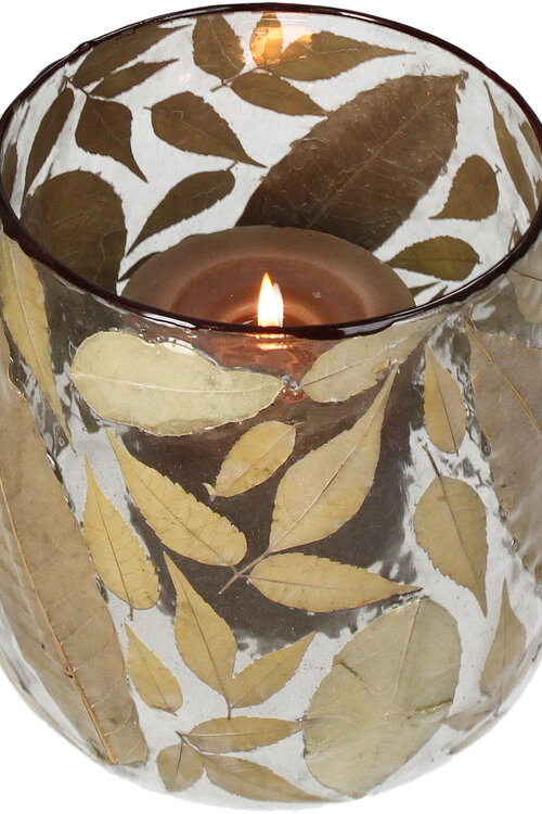 VAND. Lifestyle Grünes Windlicht Blatt