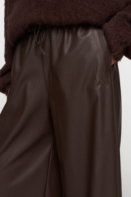 10Days Tiefweinrote Kunstlederhose