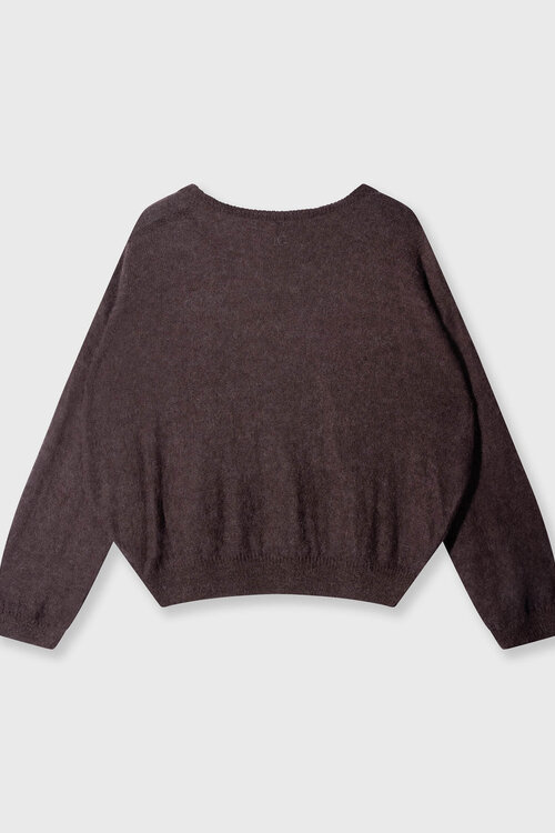 10Days Dünner Strickpullover in tiefem Weinrot