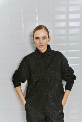 WITHBLACK Schwarze Denimjacke