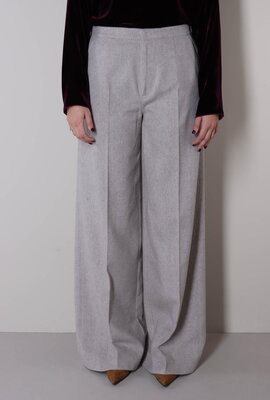 Forte_Forte Hellgraue Wollhose