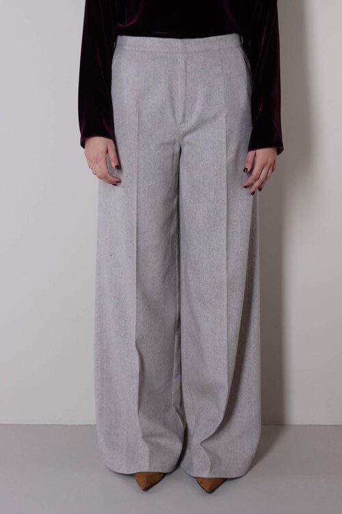 Forte_Forte Hellgraue Wollhose