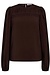 Co'couture Dunkelbraune Shina Pintuck Bluse