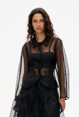 Baum Und Pferdgarten Schwarzer Blazer Organza