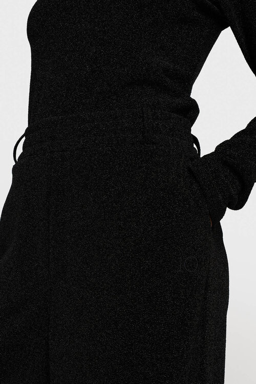 10Days Schwarze Jogginghose mit weitem Bein und Glitzer