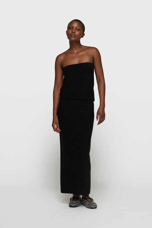 10Days Schwarzes glitzerndes Schlauchkleid